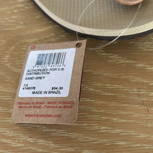 Havaianas women you rio sandal - sand grey,Size 7.5, NWT - Picture 5 of 9